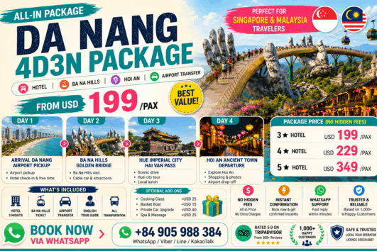 DA NANG 4D3N PACKAGE FROM USD 199 (ALL-IN)